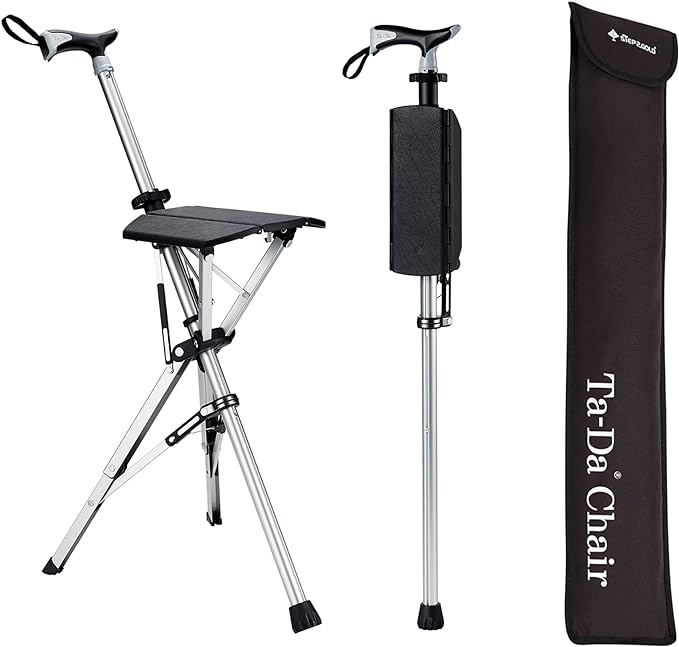 Folding Walking Stick with Built-In Seat for Hiking & Outdoor Rest Breaks | Thomler