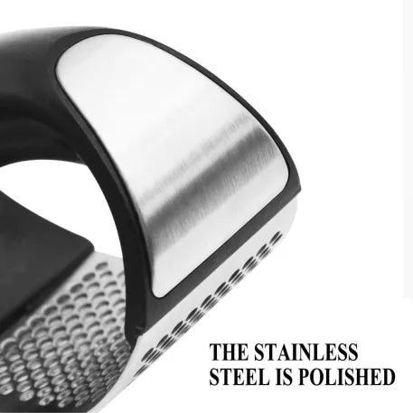 Stainless Steel Garlic Press with Ergonomic Handle for Effortless Mincing | Kitchen Gadget Tool for Crushing Fresh Garlic & Ginger | Thomler