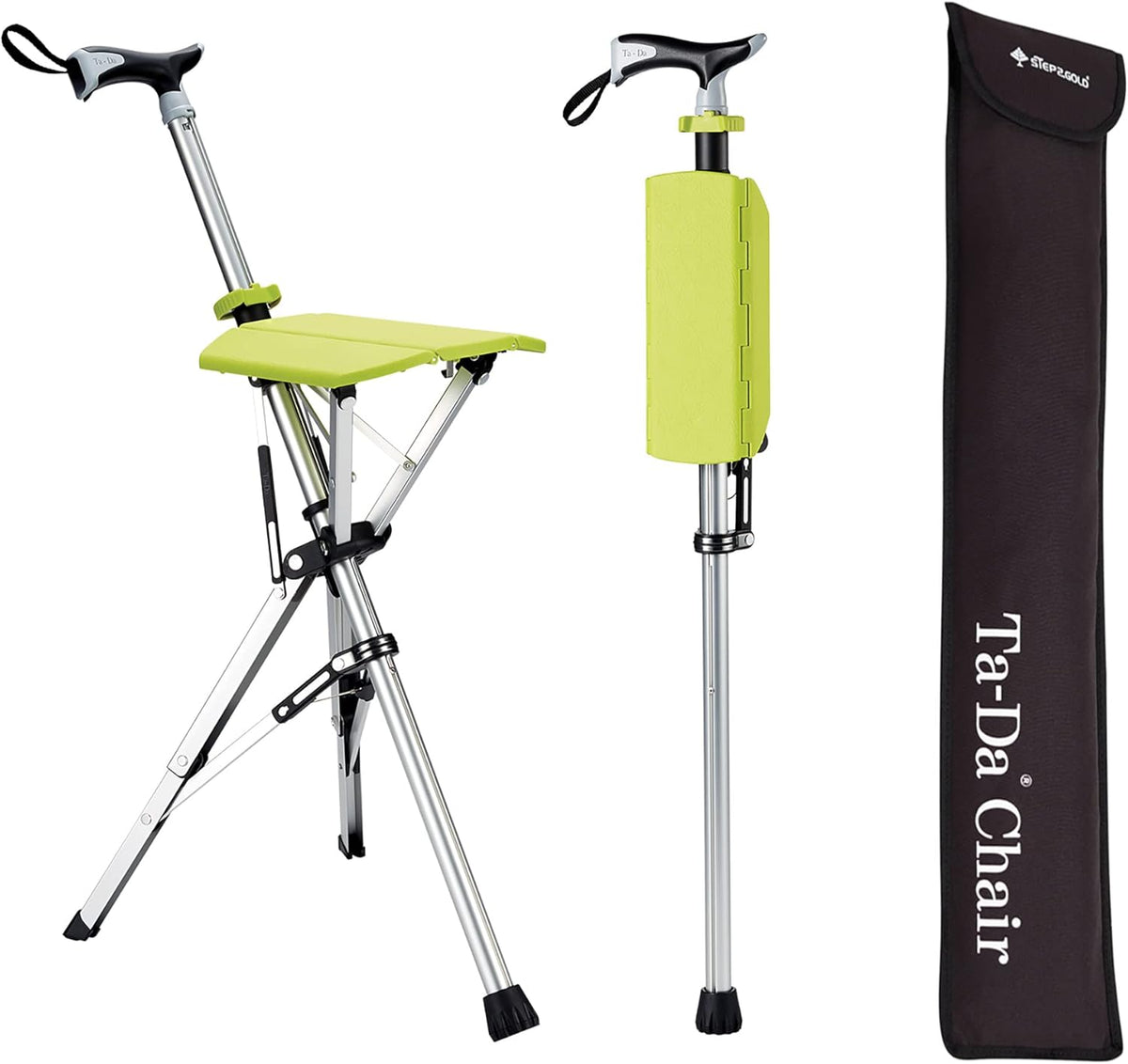 Folding Walking Stick with Built-In Seat for Hiking & Outdoor Rest Breaks | Thomler