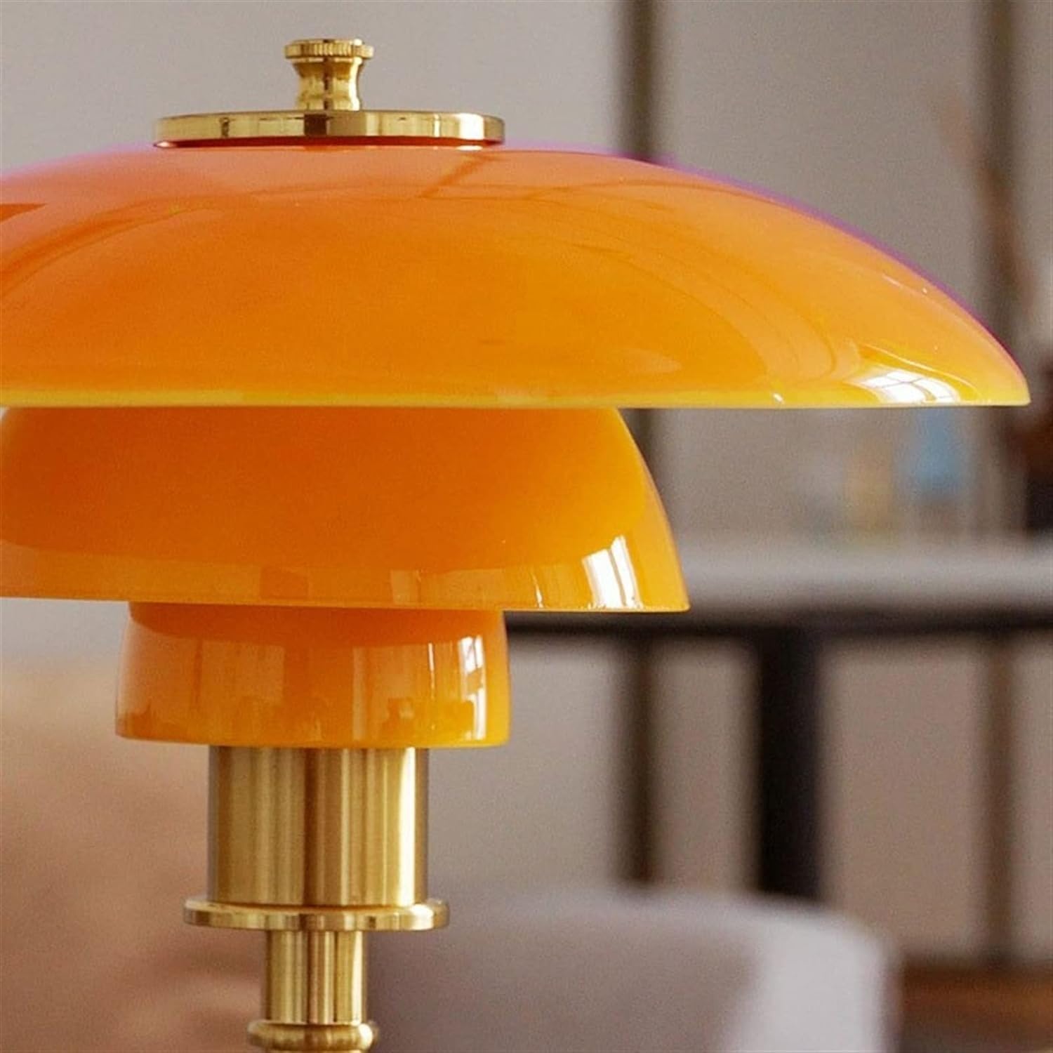 Glass Globe LED Table Lamp with Metallic Base – Modern Scandinavian Accent Lighting for Bedroom, Living Room, Office & Study | Thomler