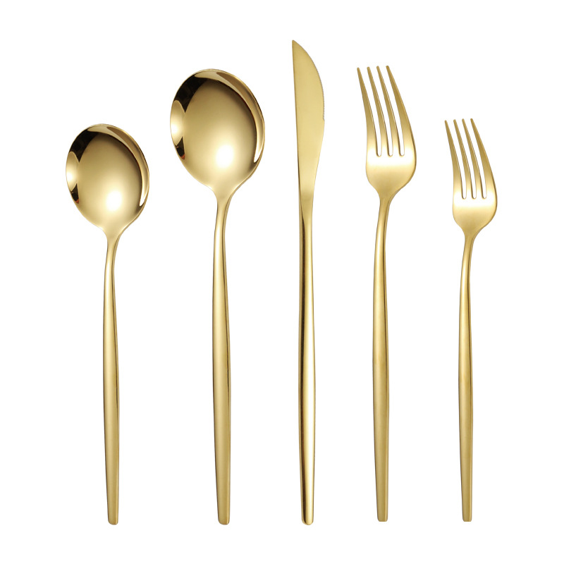 Stainless Steel Flatware Set – Matte Finish 5-Piece Place Settings for Everyday & Formal Dining | Thomler