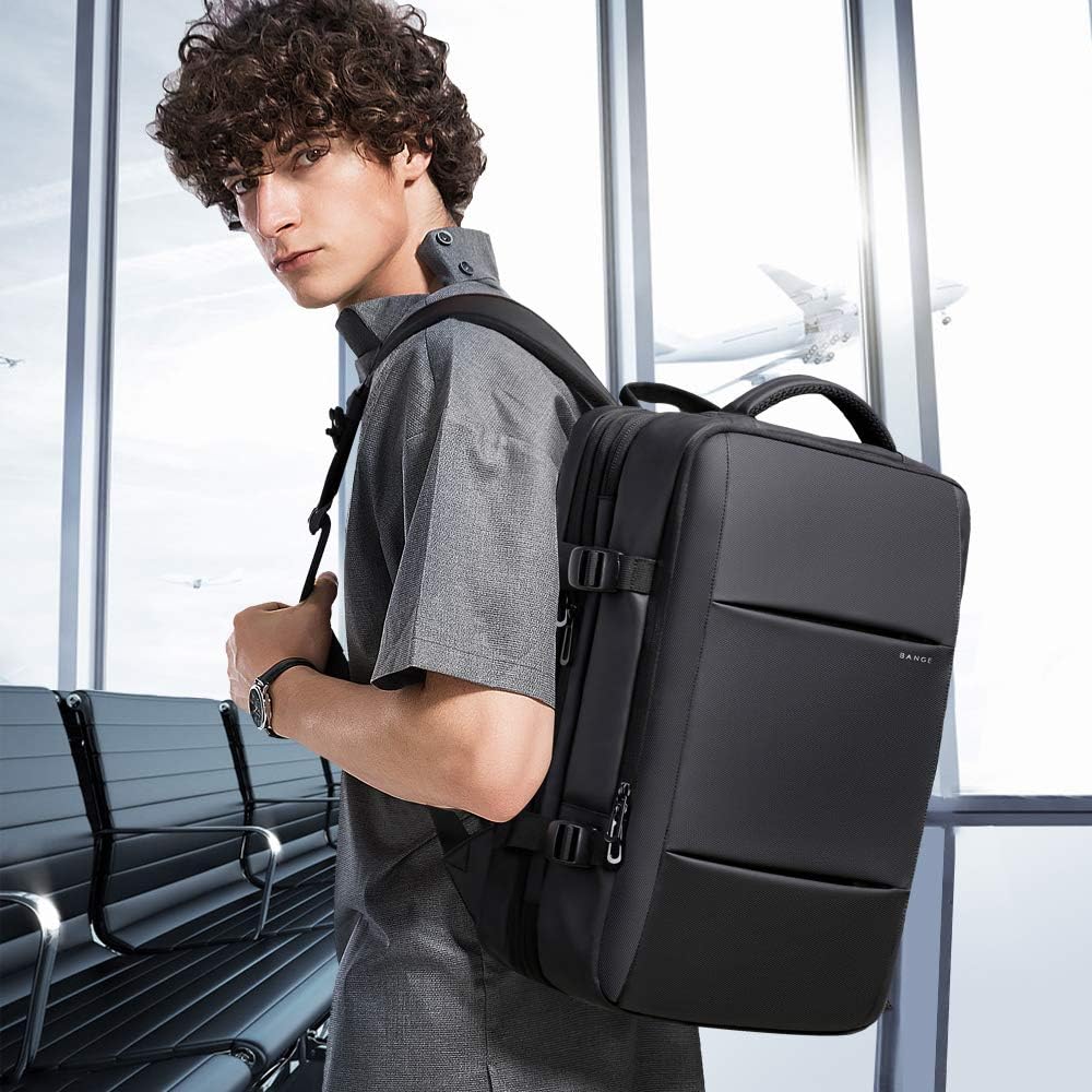 Convertible Carry-On Backpack with Laptop Compartment | Water-Resistant Travel Bag with Duffle Mode | Fits 17-Inch Laptop | Security Pocket | Thomler