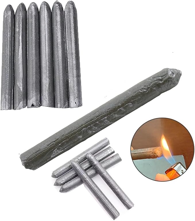 Low-Temperature Metal Repair Rods for DIY Bonding & Fixes | 10-Piece Aluminum Alloy Set for Home & Auto | Works with Torch or Lighter | Mult | Thomler