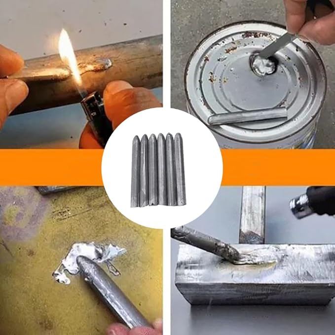 Low-Temperature Metal Repair Rods for DIY Bonding & Fixes | 10-Piece Aluminum Alloy Set for Home & Auto | Works with Torch or Lighter | Mult | Thomler