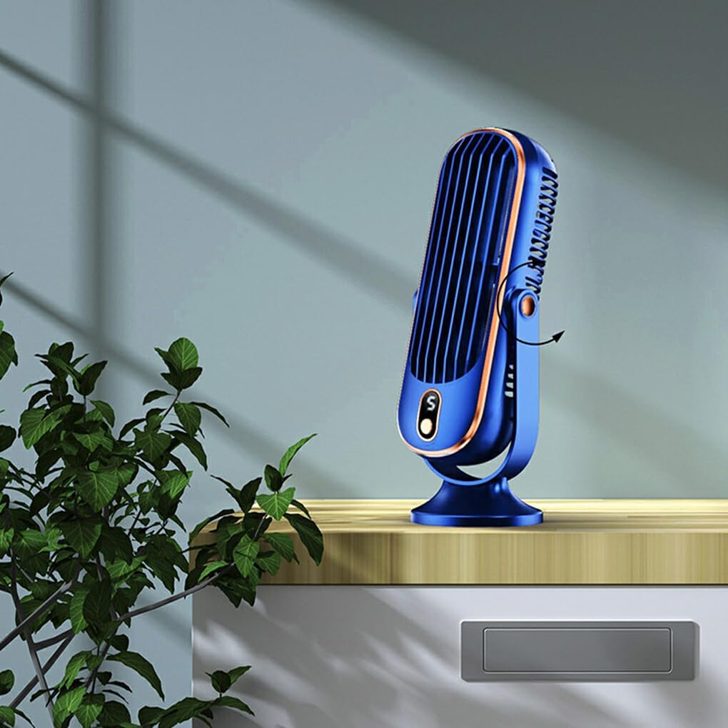 Rechargeable Portable Desk Fan with 720° Rotation & 8-Hour Battery – Quiet USB Travel Cooling Fan for Home, Office & Camping | Thomler