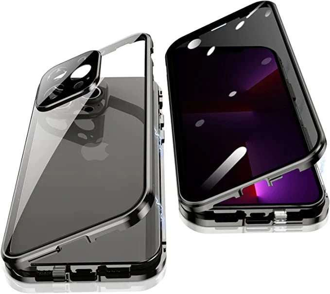 Magnetic Privacy Glass iPhone Case with 360° Drop Protection & Anti-Spy Screen | Thomler