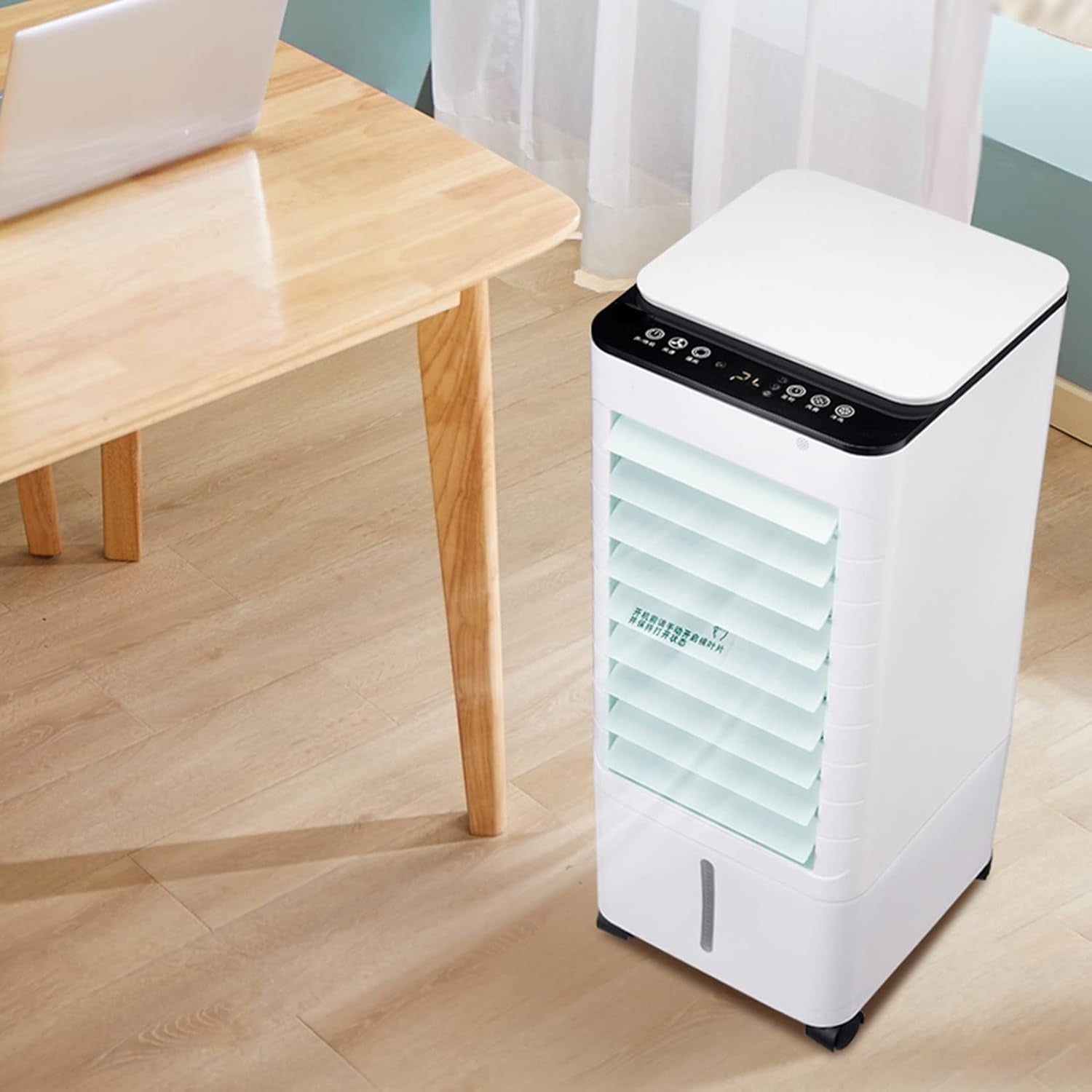 Portable Evaporative Air Cooler with Humidifier & Air Purifier – No Installation – Quiet Desktop Personal Cooling Unit for Bedroom, Office | Thomler
