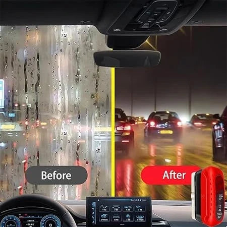 Windshield Glass Cleaner Brush with Water-Repellent Coating for Cars – Removes Haze, Streaks & Road Film | Thomler