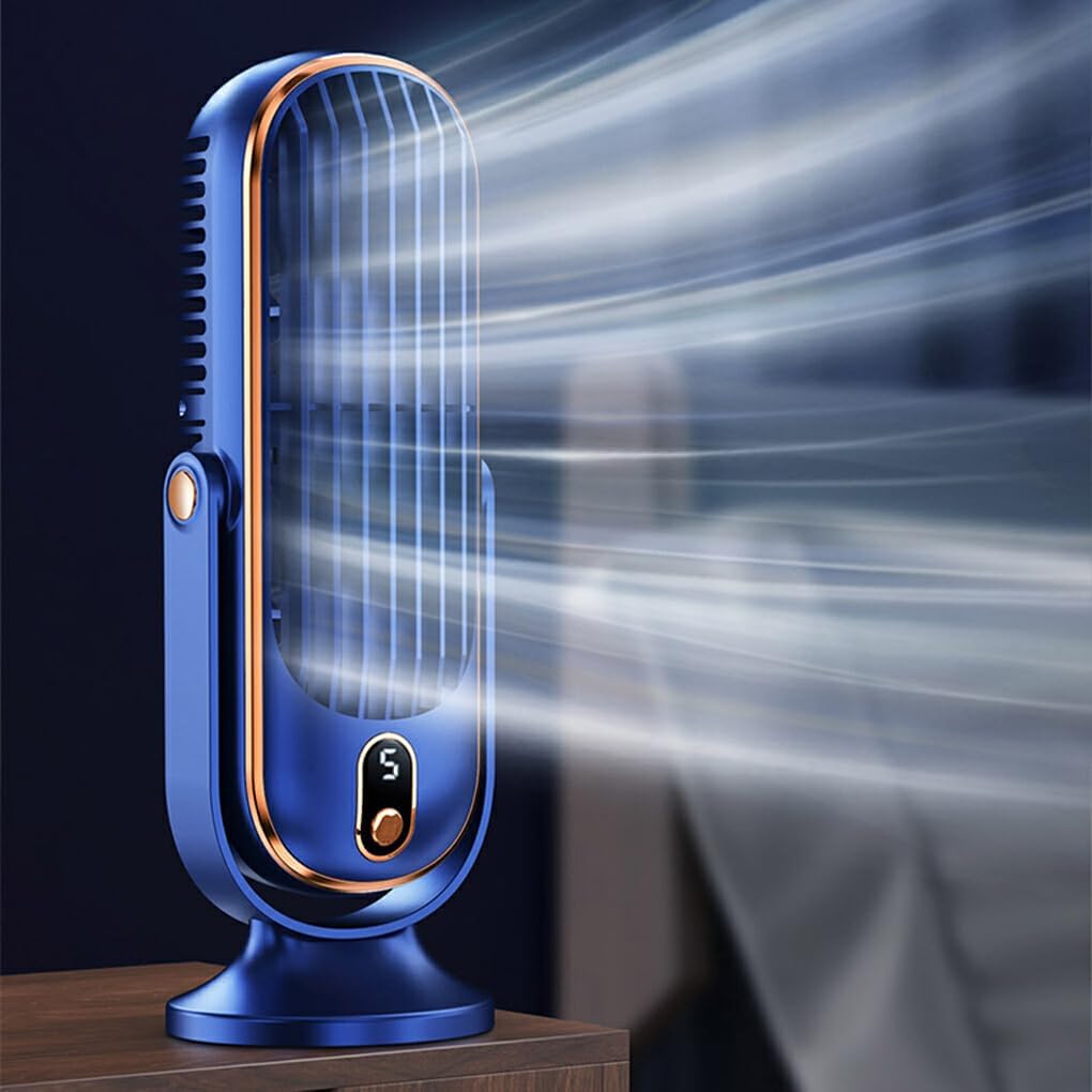 Rechargeable Portable Desk Fan with 720° Rotation & 8-Hour Battery – Quiet USB Travel Cooling Fan for Home, Office & Camping | Thomler