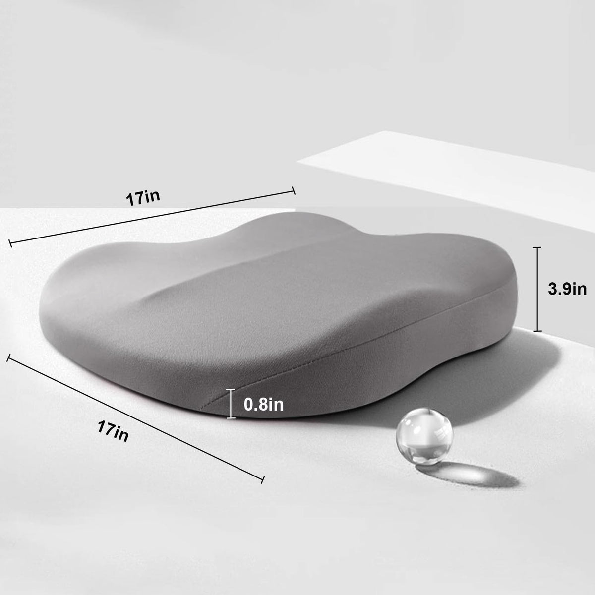 Premium Driver's Height Lift Cushion with Supportive Foam Core for Better Visibility & Comfort | Thomler