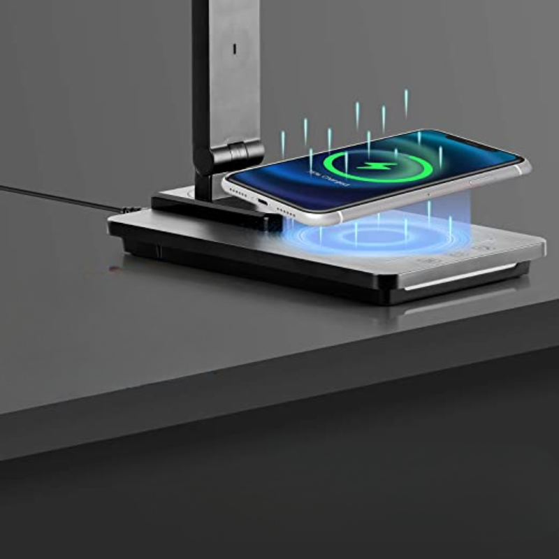 LED Desk Lamp with Wireless Charging Pad and USB Port for Home Office Workspace Task Lighting | Thomler