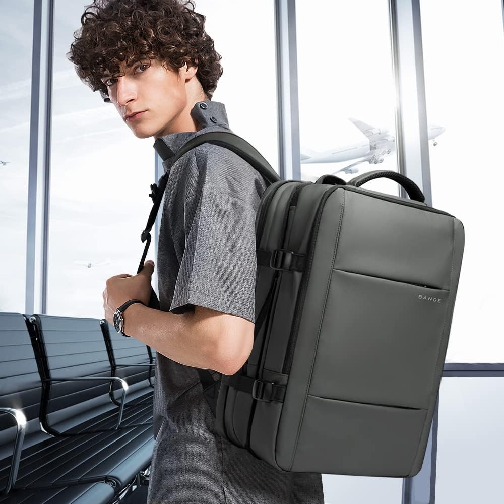 Convertible Carry-On Backpack with Laptop Compartment | Water-Resistant Travel Bag with Duffle Mode | Fits 17-Inch Laptop | Security Pocket | Thomler