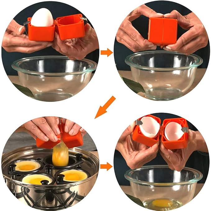 Hard-Boiled Egg Shell Cracker Tool for Kitchen Cooking Quick Clean Cracking Breakfast Prep Gadget Egg Peeling Device for Salads Meals Recipe | Thomler