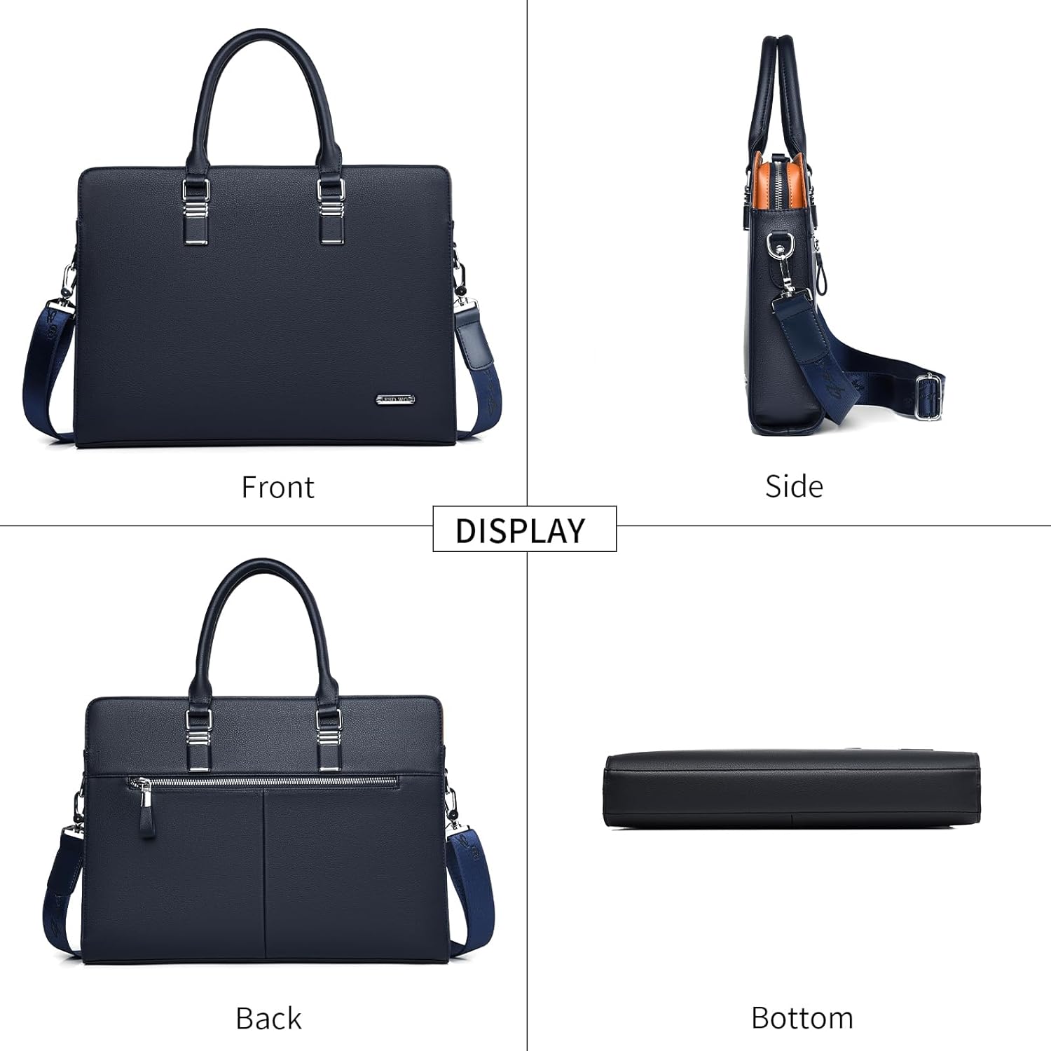 Executive Leather Laptop Bag 15.6-Inch for Work Travel School Office Business Men Women Professionals | Thomler