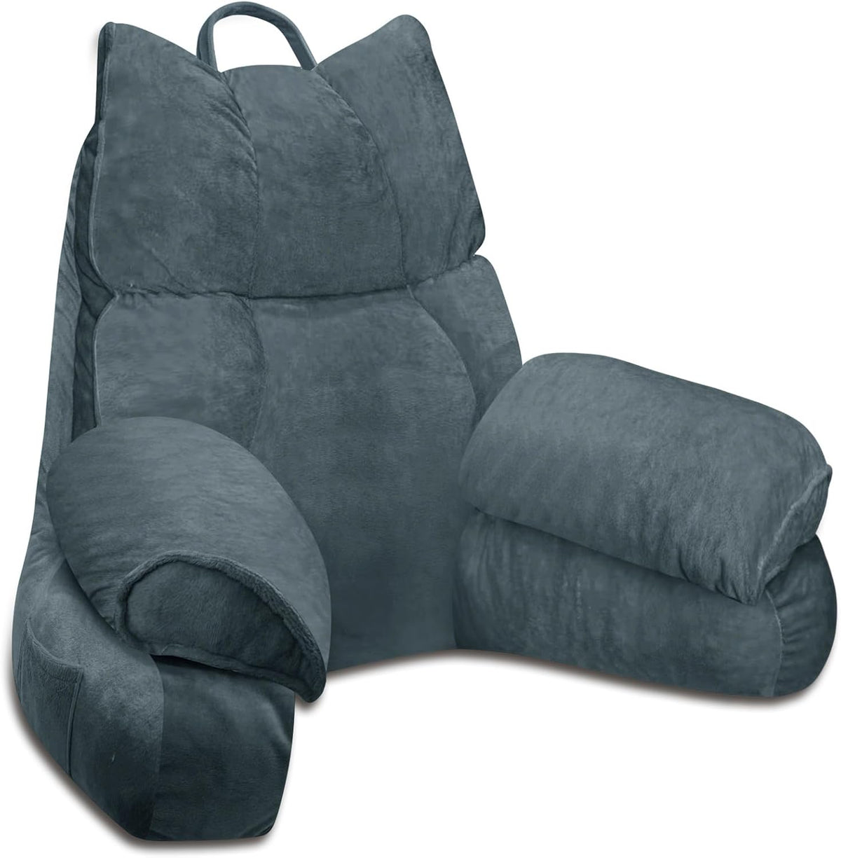 Reading Pillow with Arms Memory Foam Back Support for Bed Gaming Chair Rest Lounge Cushion Adult Backrest Seated Position Dorm Room | Thomler