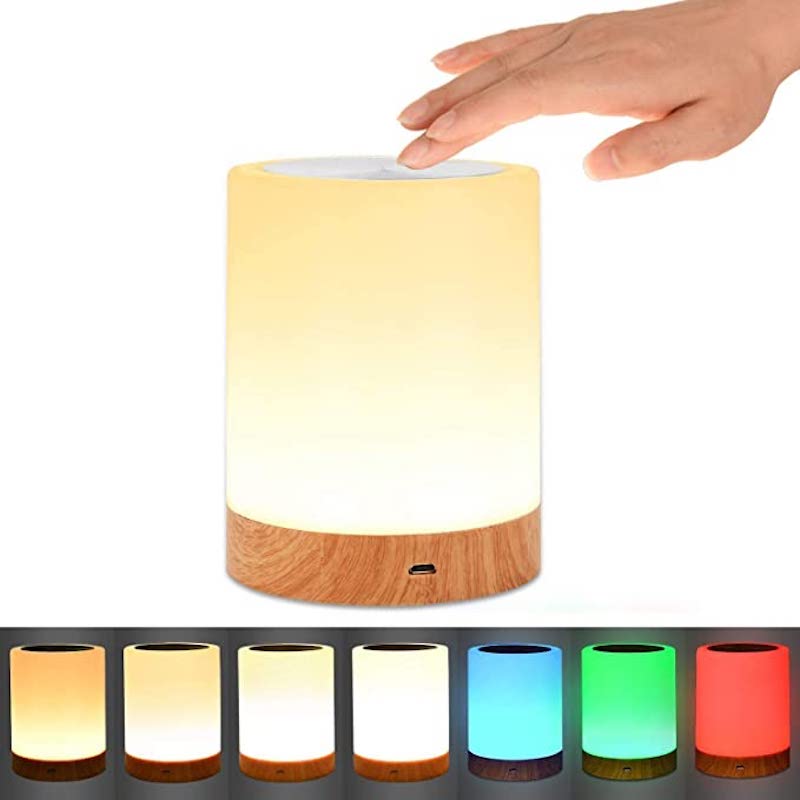 Touch-Control Rechargeable LED Bedside Lamp with RGB Color Changing Light for Bedroom, Nightstand & Living Room | Thomler