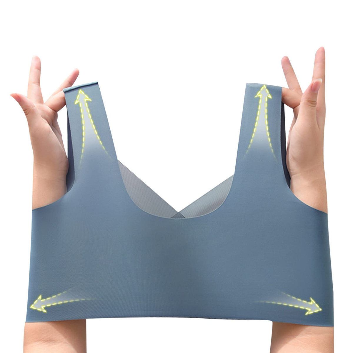 Wireless Push-Up Support Bra with Wide Straps & Lace Trim – Seamless Comfort for All-Day Wear | Thomler