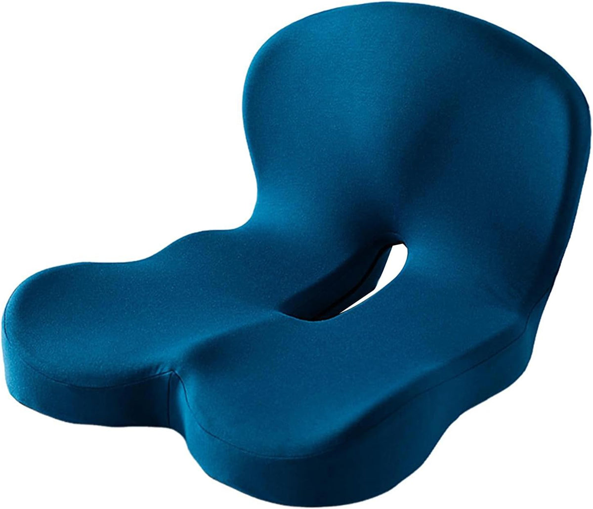 Memory Foam Seat Cushion for Office Chair Desk Car Support Tailbone Relief Non-Slip Washable Cover Ergonomic Posture Corrector Portable | Thomler