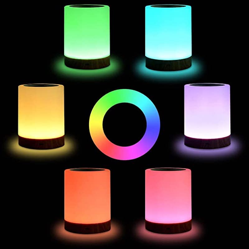Touch-Control Rechargeable LED Bedside Lamp with RGB Color Changing Light for Bedroom, Nightstand & Living Room | Thomler