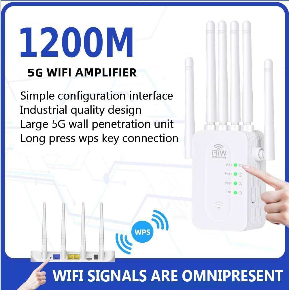 Weatherproof Wireless Range Extender for Outdoor WiFi Coverage | All-Weather Signal Booster for Yard, Patio & Garage Connectivity | Thomler
