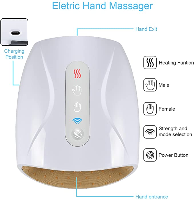 Cordless Therapeutic Hand Compression Device with Adjustable Warmth Settings for Pain Relief | Thomler