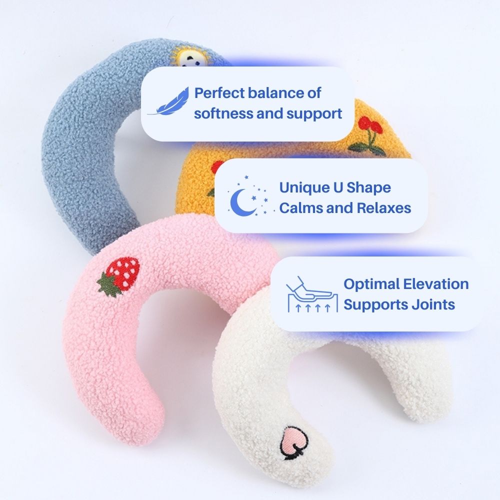 Bolstered Pet Bed for Dogs & Cats | Anxiety Relief Sleeping Cushion with Raised Edges | Machine Washable Portable Travel Pillow | Plush | Thomler