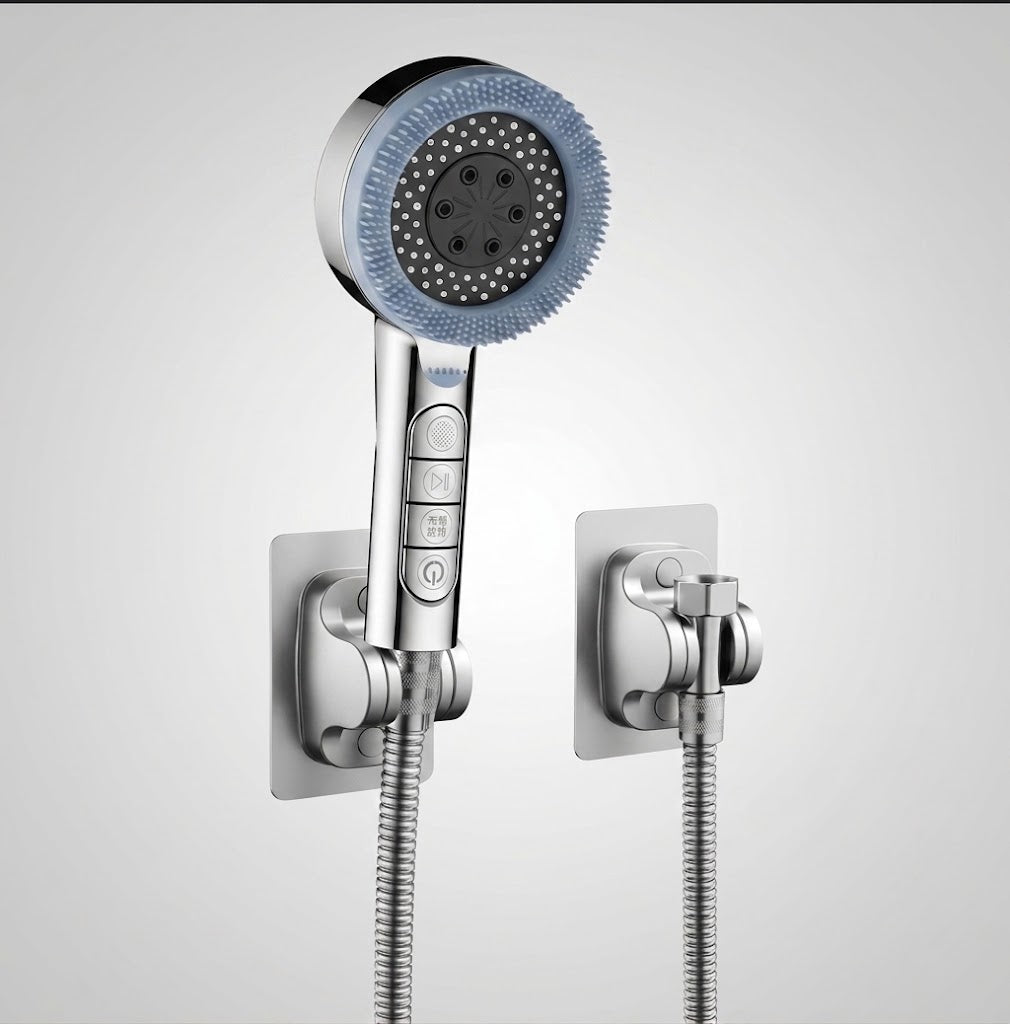 5-Mode High-Pressure Handheld Shower Head with Adjustable Holder & 59 in Hose | Thomler