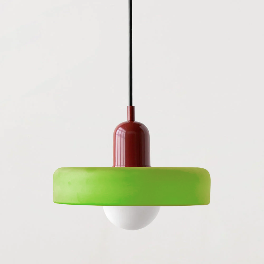 Glass Pendant Light with Adjustable Cord & Warm Glow – Modern Geometric Hanging Fixture for Dining Room & Living Room Decor | Thomler