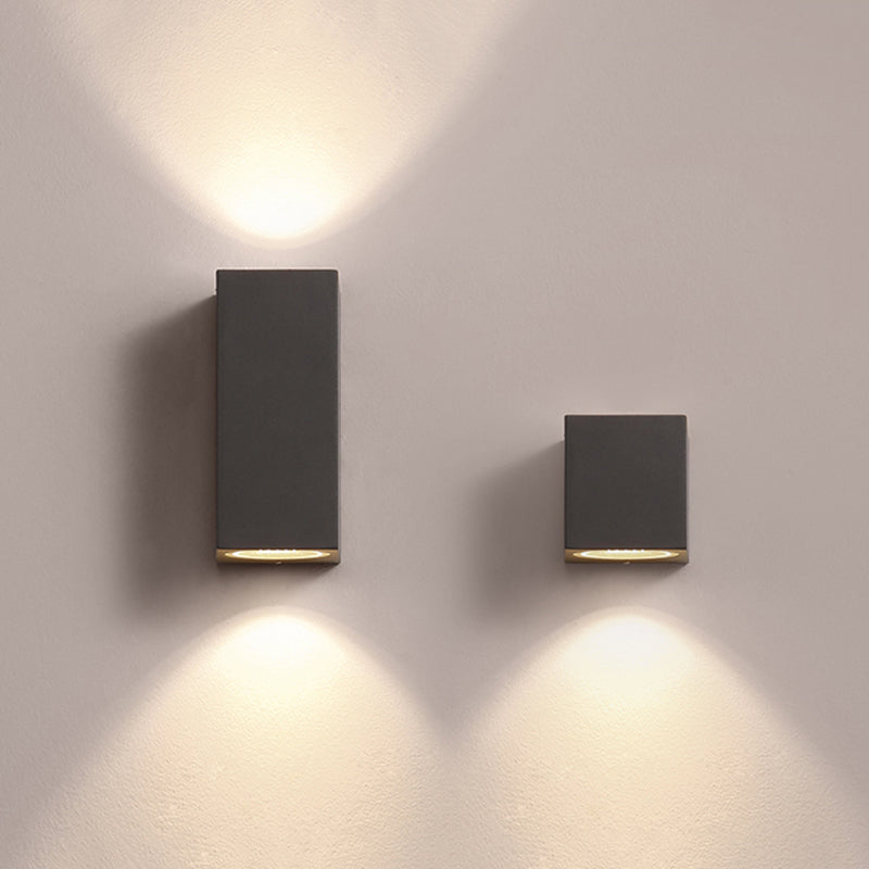 Modern Geometric Exterior Sconce with Clear Lens, Matte Finish for Patio & Entryway Lighting | Thomler