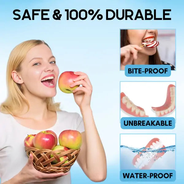 Removable Cosmetic Teeth Veneers for Adults – Instant Smile Enhancer with Silicone Liner, Reusable Snap-On Dental Cover for Natural Look | Thomler