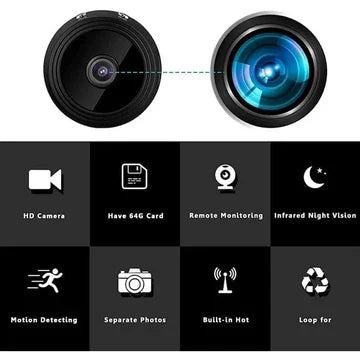 Compact WiFi Security Camera 1080P HD Night Vision Two-Way Audio Motion Detection Magnetic Mount for Home Baby Monitor Indoor Outdoor Wirele | Thomler