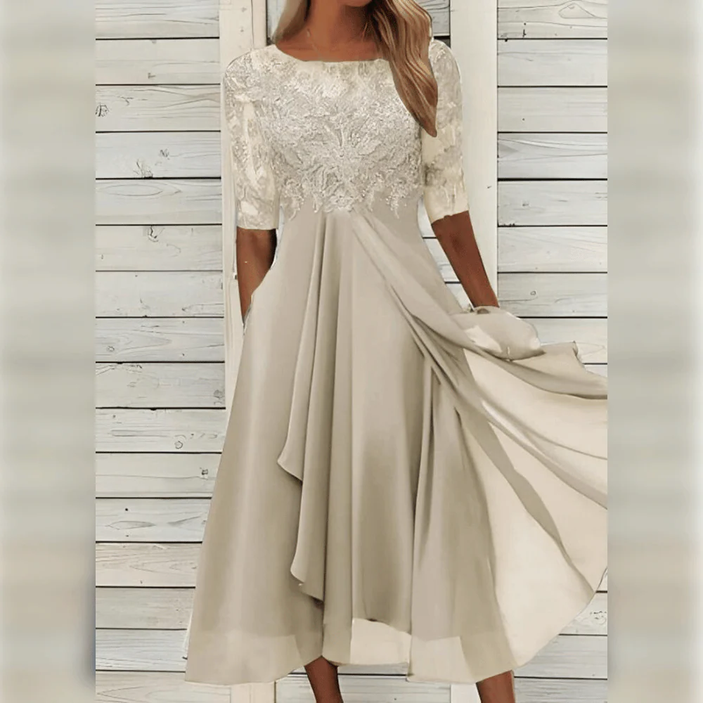 Women's Versatile Occasion Dress – Elegant Long-Sleeve Design for Weddings, Parties & Events in Multiple Colors | Thomler