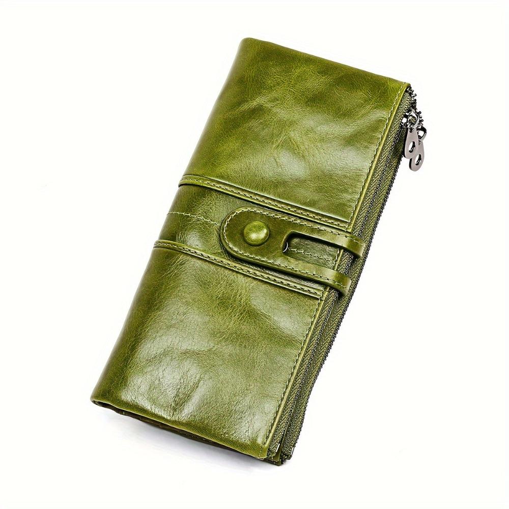 Slim Leather Wallet for Women with Zipper Coin Pocket & Multiple Card Slots | RFID Blocking Compact Bifold Organizer for Everyday Use | Thomler