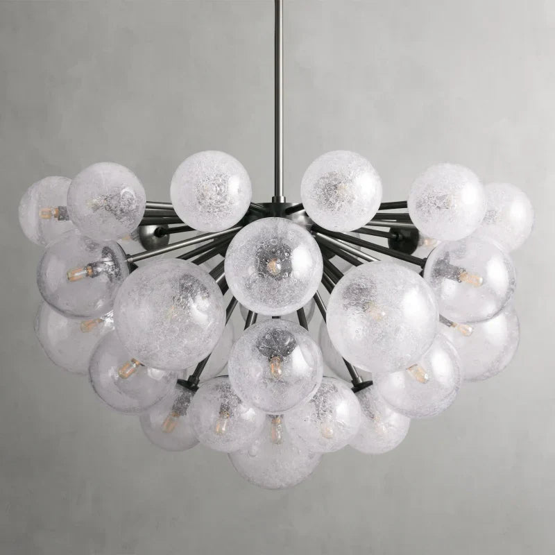 Bubble Glass Globe Chandelier Multi-Light Statement Fixture for Dining Room Living Room Foyer Hanging Ceiling Light Modern Farmhouse | Thomler