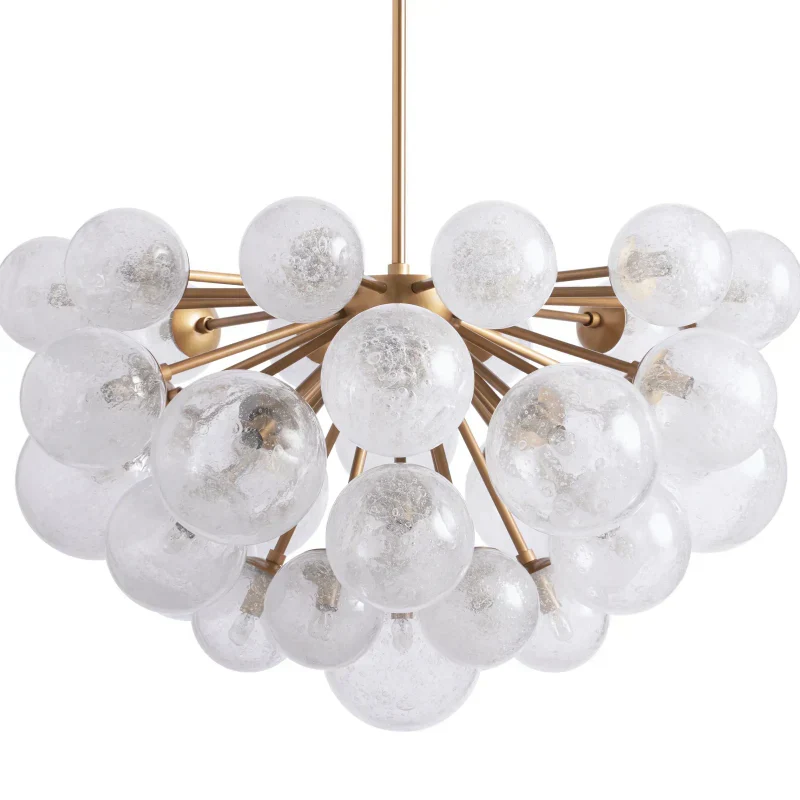 Bubble Glass Globe Chandelier Multi-Light Statement Fixture for Dining Room Living Room Foyer Hanging Ceiling Light Modern Farmhouse | Thomler