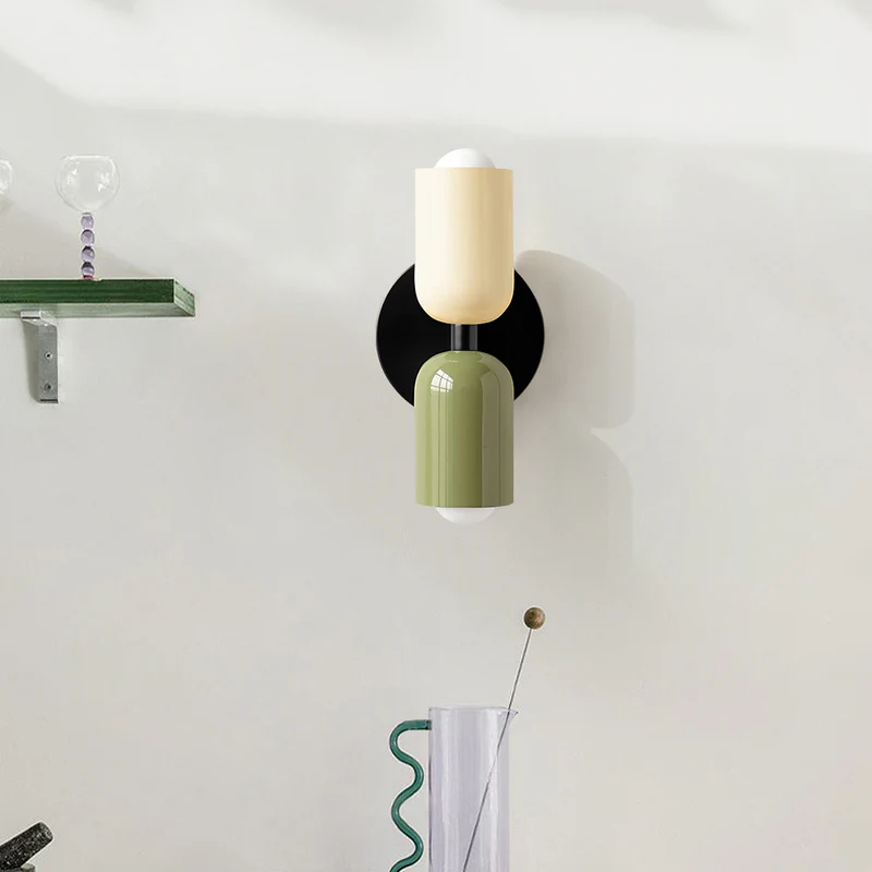 Wall Lamp Glass Double Light 12.0 cm Green Bedroom Hallway Up Down Modern Accent Lighting | Thomler