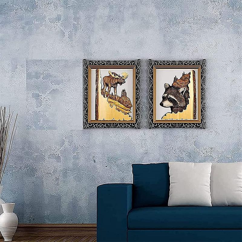 Hand-Carved Wooden Animal Wall Art Sculpture – Rustic 3D Wildlife Decor for Living Room, Bedroom & Office – Lightweight Hanging Home Accent | Thomler
