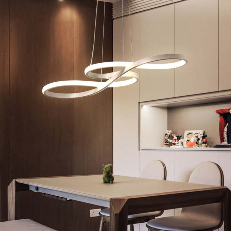 Treble Clef Hanging Ceiling Fixture – Metal & Silicone Statement Lamp for Dining Room & Living Room | Thomler