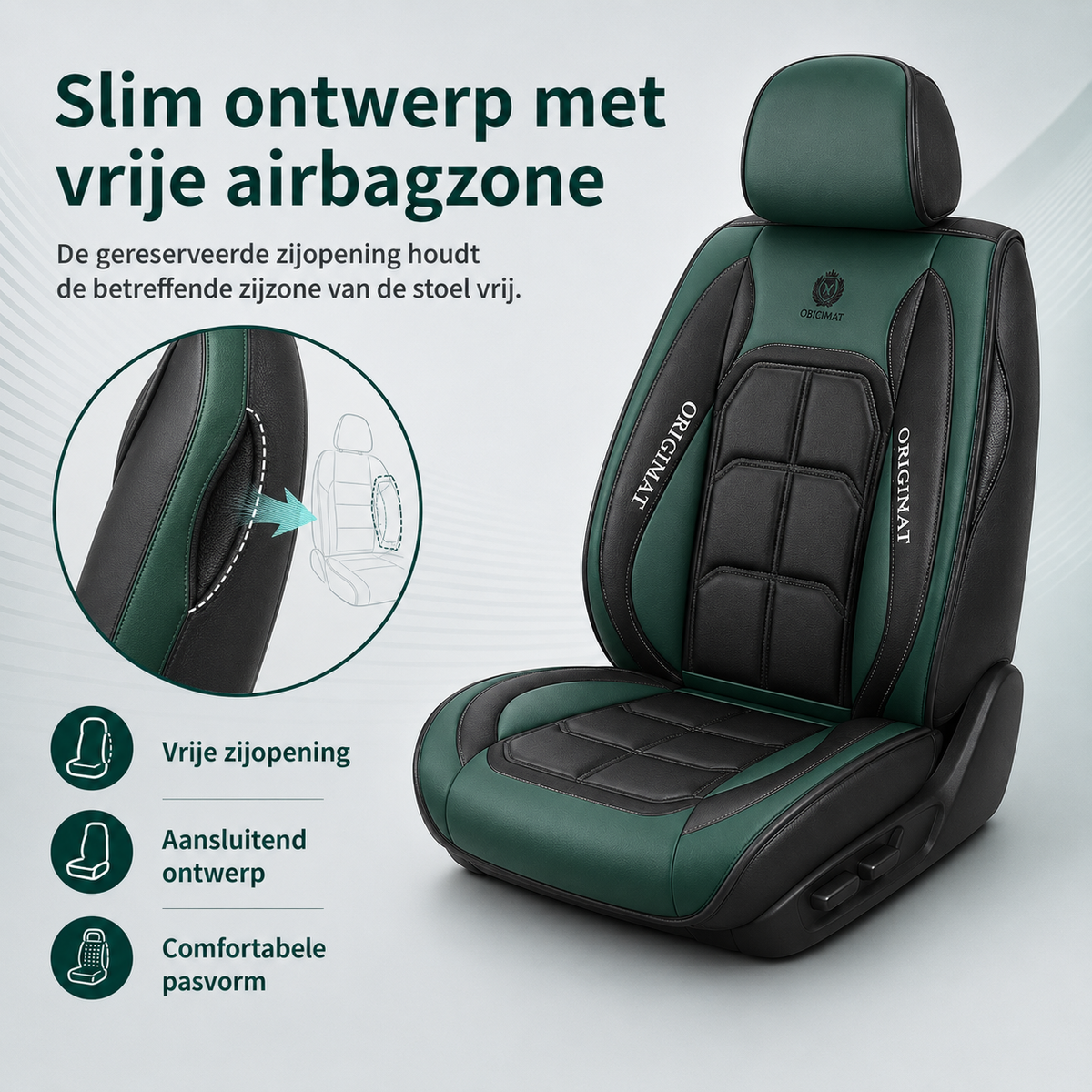 Padded Car Seat Protector Set – 11-Piece Full Coverage with Back Pocket & Airbag Cutout | Thomler
