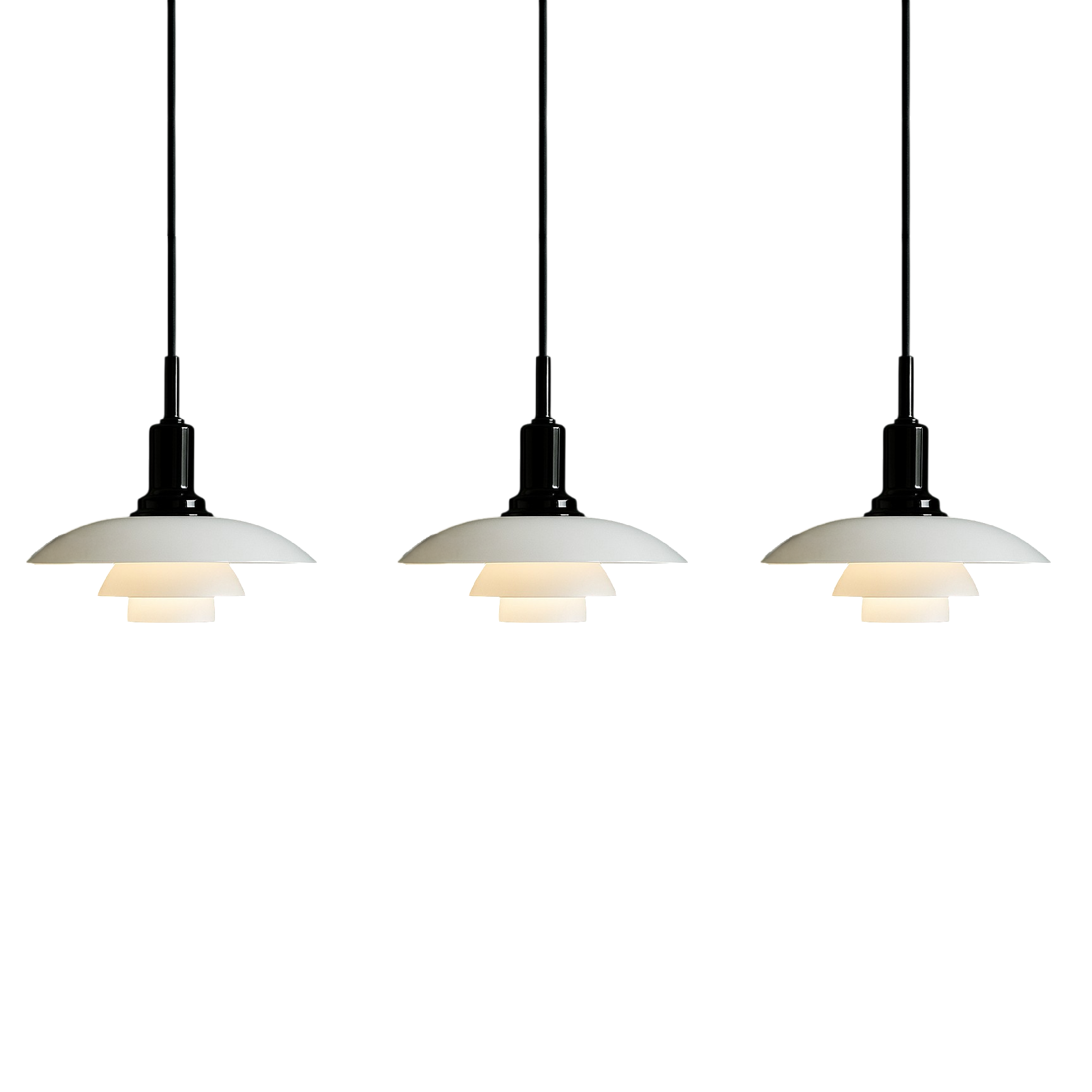 Pendant Light Glass Metal 28.0 cm Dome Gold Dining Room Kitchen Island Adjustable 2-3 Heads | Thomler
