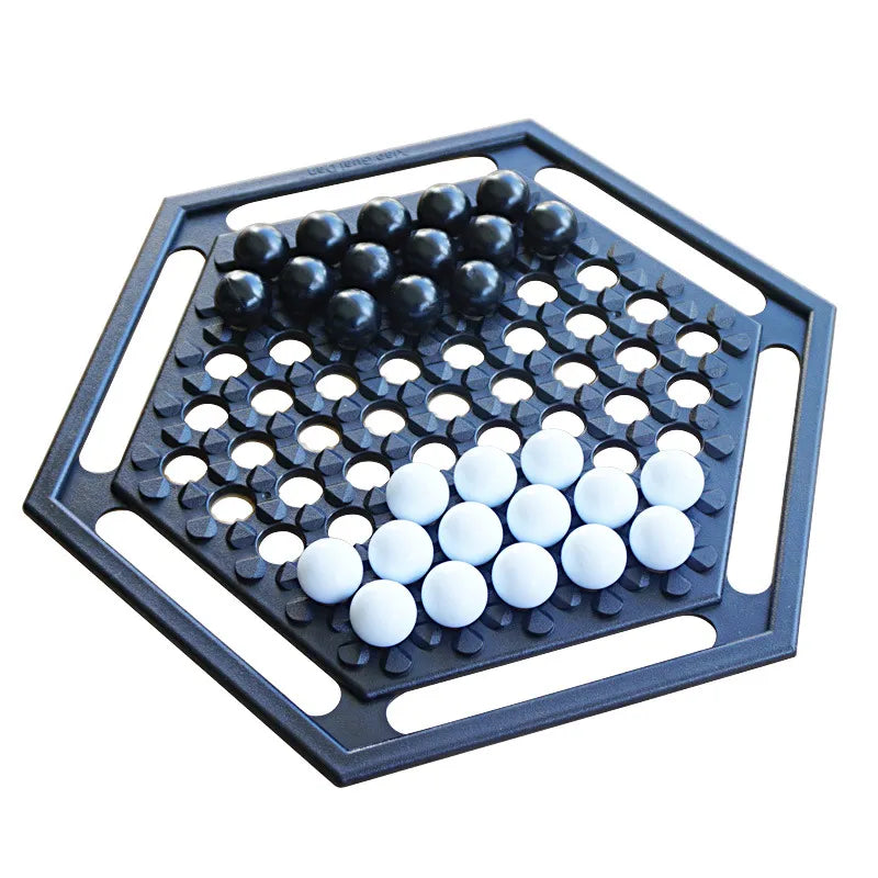 Two-Player Abstract Tactics Board Game with Marbles for Kids & Adults – Hexagonal Strategy Puzzle for Family Game Night & Logic Skill Buildi | Thomler
