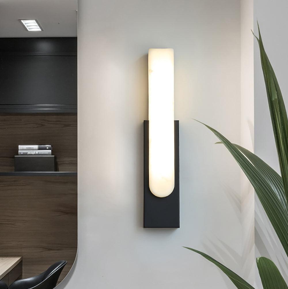 Wall Lamp Alabaster 19.7 in Gold LED Bedroom Hallway Modern Sconce Lighting Fixture | Thomler