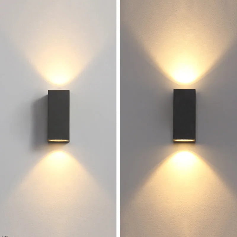 Modern Geometric Exterior Sconce with Clear Lens, Matte Finish for Patio & Entryway Lighting | Thomler