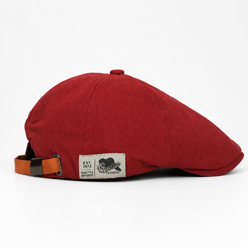 Men's Beret Cap with Adjustable Fit – Lightweight Breathable Flat Hat for Year-Round Wear in Black Red Blue Yellow Beige | Thomler