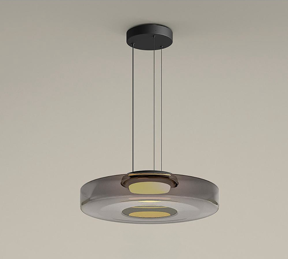 Pendant Light Layered Glass 30.0 cm Amber Dining Room Living Room Ceiling Lamp Modern Atmosphere Lighting | Thomler