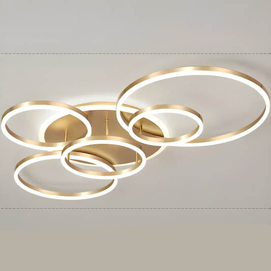 Ceiling Light Aluminium LED 115.0 cm Modern Living Room Bedroom Minimalist Ring Design | Thomler