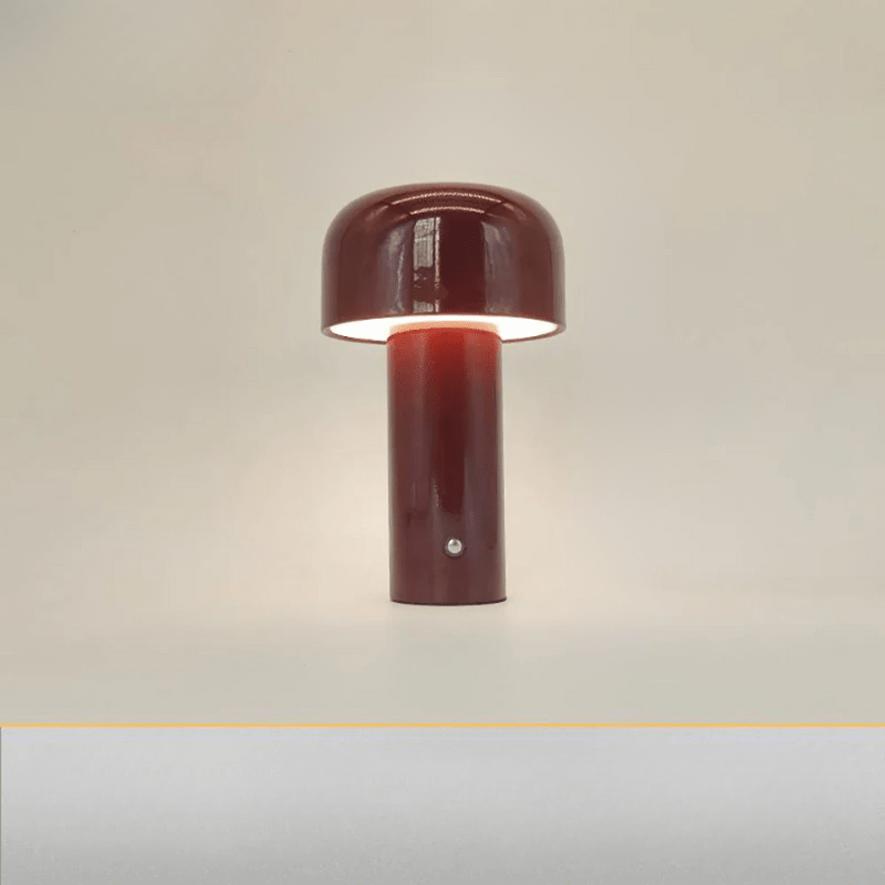 Table Lamp Plastic 25.0 cm Yellow Wireless Bedside Mood Lighting USB Rechargeable LED Mushroom Accent Light | Thomler