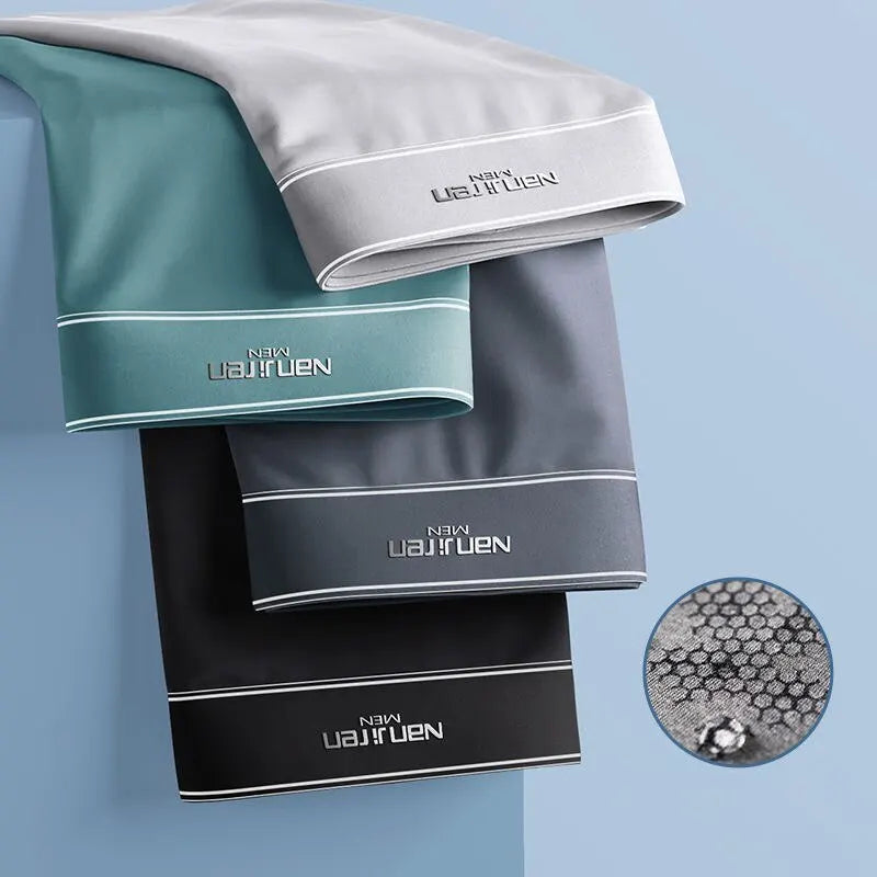 Men's Graphene-Infused Ultra-Breathable Boxer Briefs 4-Pack – Moisture-Wicking Antimicrobial Underwear for Active Comfort | Thomler
