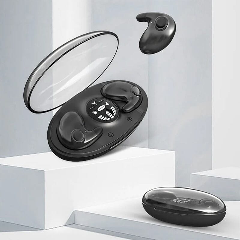Compact Wireless Bluetooth Sleep Earbuds for Side Sleepers with Noise Isolation & 24-Hour Battery Life for Bedtime Music & Phone Calls | Thomler