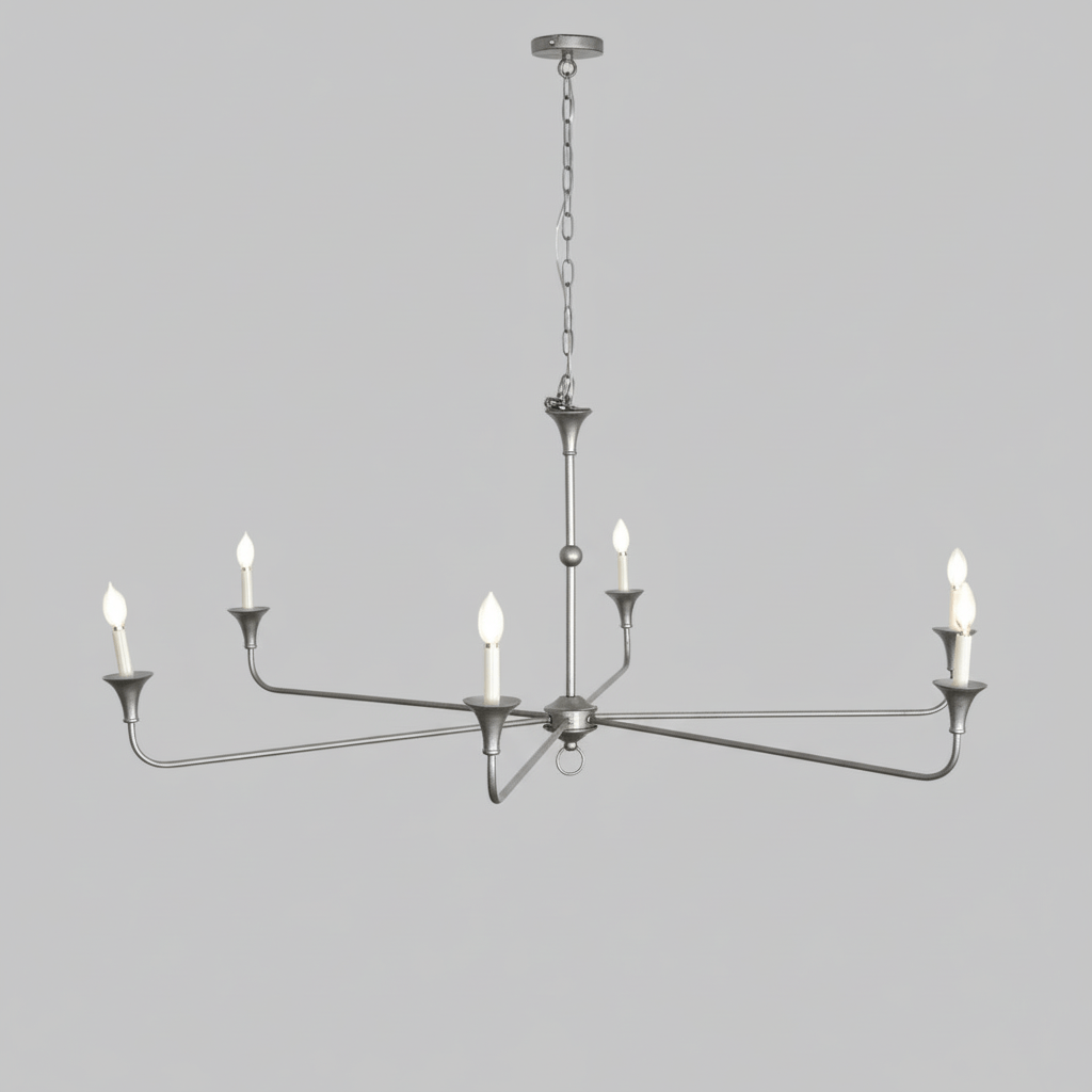Pendant Light Brass Metal 91.0 cm Dining Room Candle Style Ceiling Chandelier Adjustable Chain E14 Hanging Fixture | Thomler